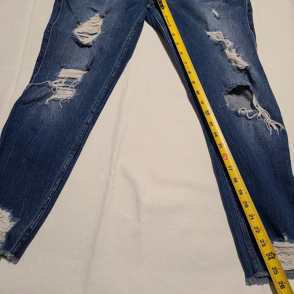 Hollister Women's Super Skinny Dark Wash Denim Crop Overalls sz M - Picture 7 of 9